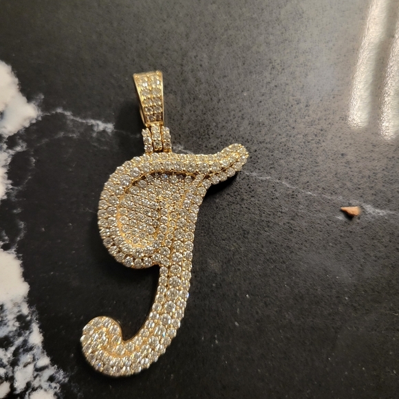 Diamond J pendant - Picture 1 of 1